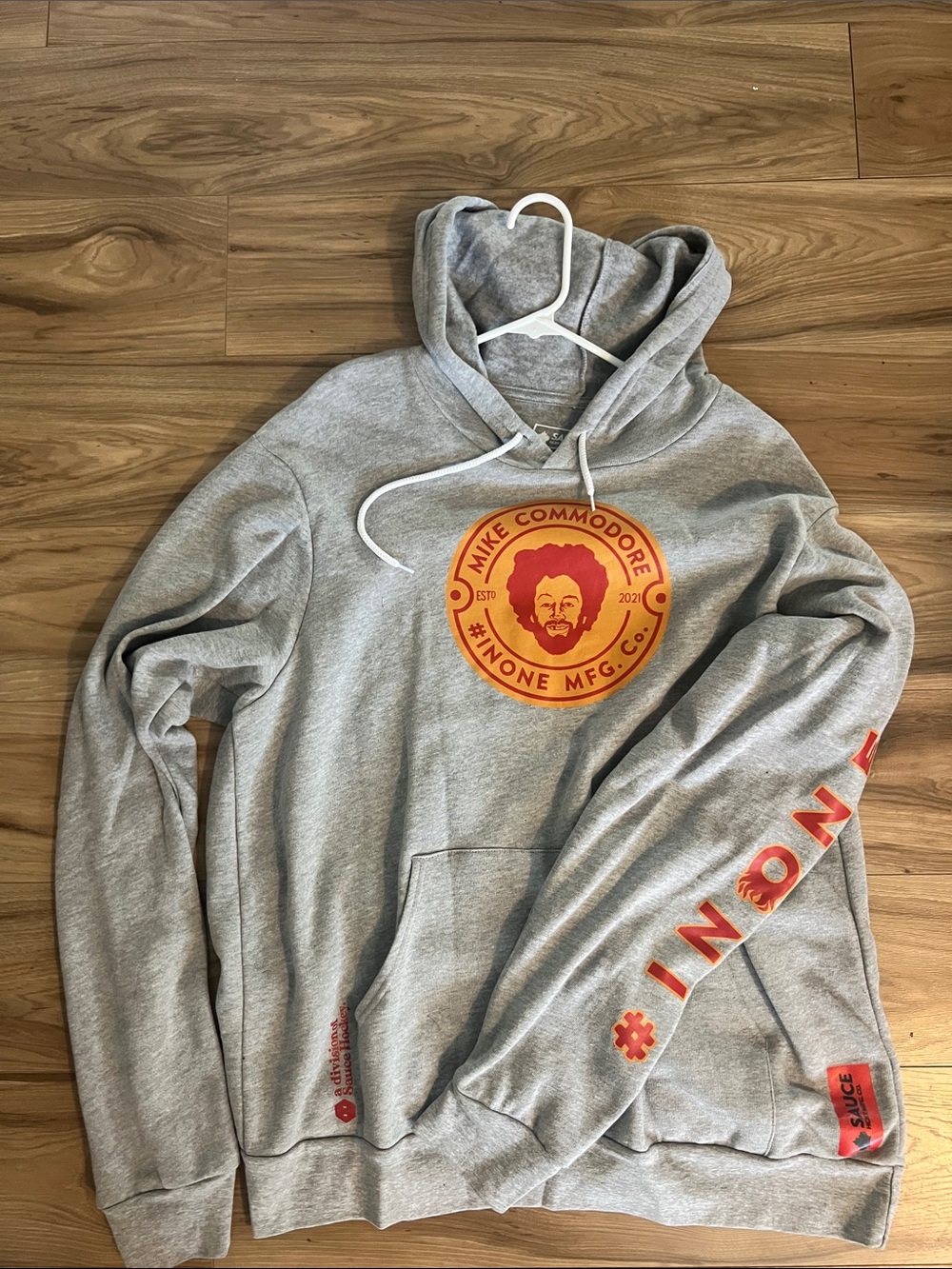 INONE Sauce Hockey Gray Hoodie with Mike Commodre